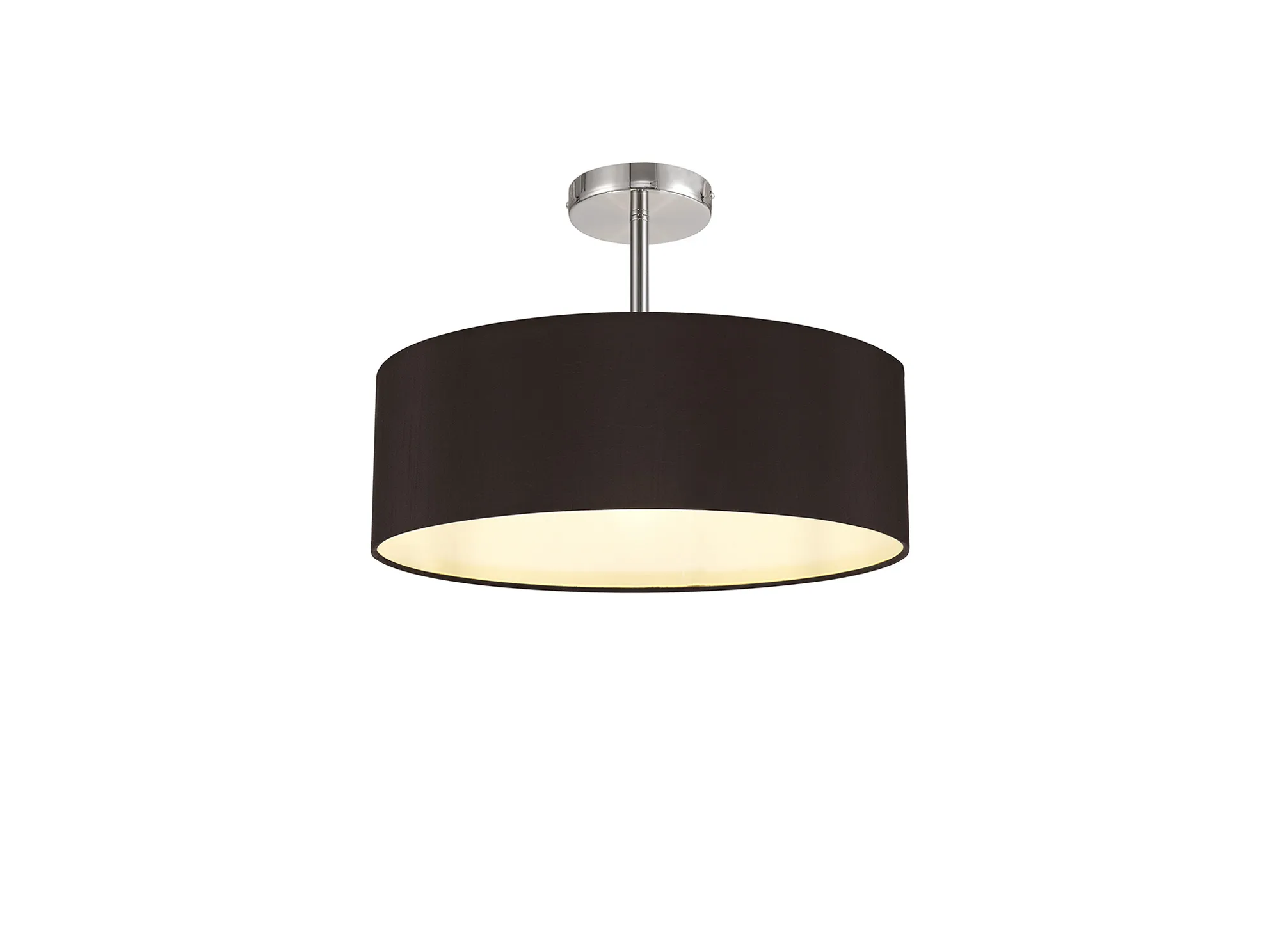 Baymont 45cm, Semi Flush 5 Light Polished Chrome, Black/White